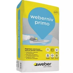 Weber Ragréage autolissant de sols intérieurs - Sac de 25 Kg- Ragréage Et Primaire Pour Carrelage