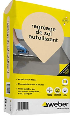 Weber Saint-Gobain Ragréage Et Primaire Pour Carrelage<Ragréage de sol autolissant Weber 25kg