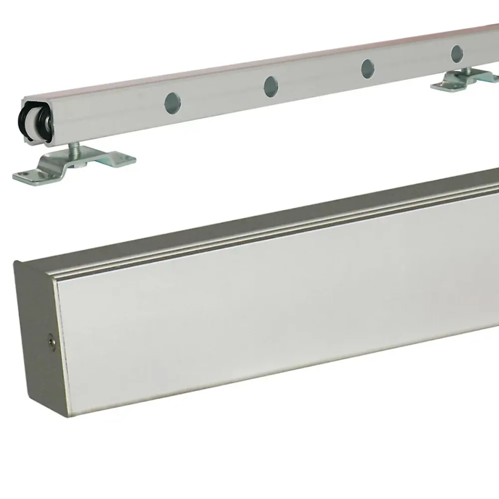 Gd Menuiseries Rail Alu Avec Cache Rail Couleur Alu- Porte Coulissante