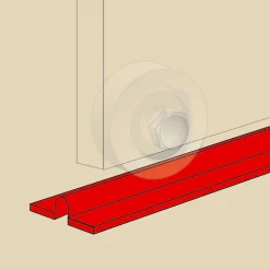 Afbat - Tb Industrie Sas Rail gorge ronde à visser acier ø16 mm x L.2000 x l.58 mm Afbat- Accesoire Pour Volet