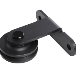 Homcom Rail porte coulissante 2 m avec quincaillerie - kit de rail pour porte coulissante 100Kg - acier au carbone noir- Porte Coulissante