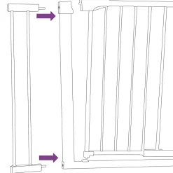 Facility'S Rallonge pour barrière de sécurité escalier sans perçage pour enfant, bébé, chien- Barrière De Sécurité