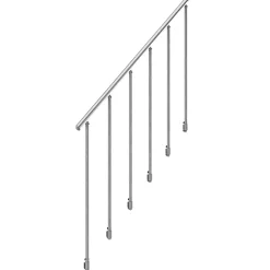Fortia Rampe arrondie pour escalier Stroomi aluminium argent- Accessoire D'Escalier