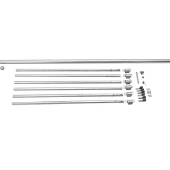 Fortia Rampe arrondie pour escalier Stroomi aluminium argent- Accessoire D'Escalier
