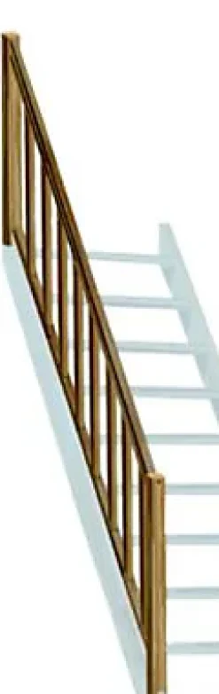 Kordo Accessoire D'Escalier<Rampe balustre rectangle sapin escalier 1/4 tournant