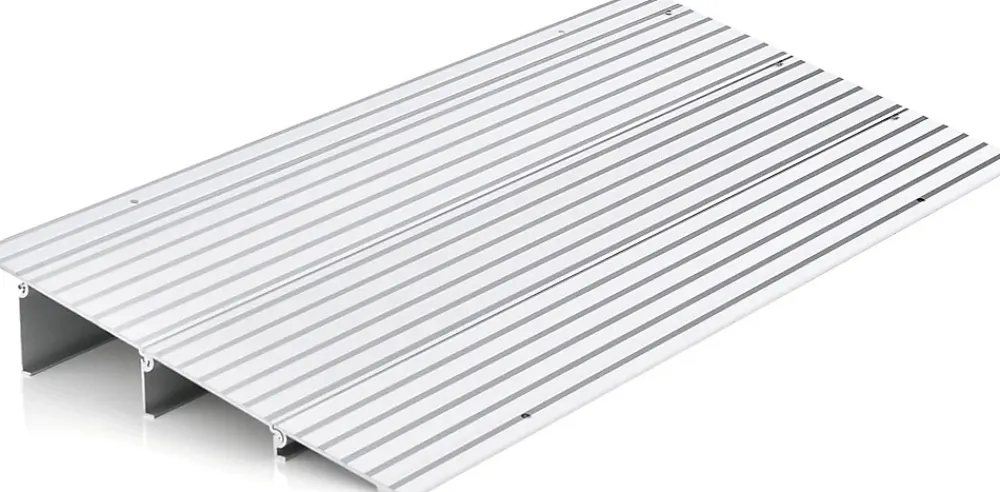 Giantex Barre De Seuil|Barre De Seuil<Rampe de seuil de Porte Charge 317KG Hauteur réglable Cadre en Aluminium Robuste Surface Antidérapante
