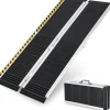Giantex Rampe Portable en Aluminium pour Fauteuil Roulant Plaque de Transition Surface Antidérapante Autocollants- Barre De Seuil|Barre De Seuil