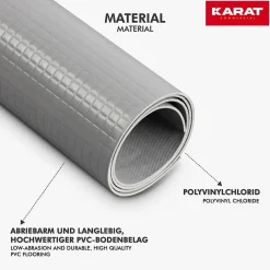 Floordirekt Dalle Pvc Garage<Revetement sur mesure, Gris 120 x 400 cm -