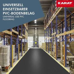 Floordirekt Revetement sur mesure, Noir 120 x 400 cm -- Dalle Pvc Garage