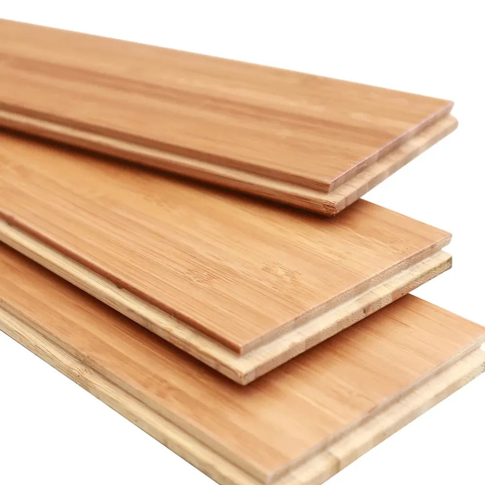 GoodHome Revêtement de sol à coller Rayong 2 M en bambou verni- Parquet Contrecollé|Voir Tous Les Parquets