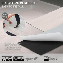 Ml-Design Dalle Et Lame Pvc<Revêtement de sol autocollant en PVC 11,15m²/80 planches 91,5x15,3cm blanc aspect chêne