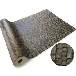 Floordirekt Revêtement de sol PVC 3D Moonlight Vinyle Cobble 100 x 50 cm -- Dalle Et Lame Pvc