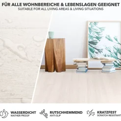 Floordirekt Revêtement de sol sur mesure Atlantic Pure Oak 009S 200 x 100 cm -- Dalle Pvc Garage