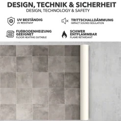 Floordirekt Revêtement de sol sur mesure Atlantic Zala 997M Largueur 100 x 100 cm -- Dalle Et Lame Pvc