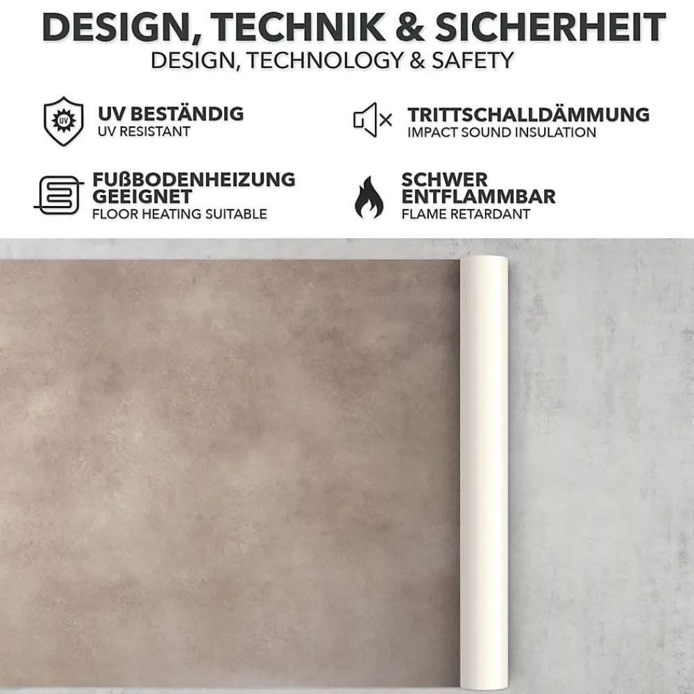 Floordirekt Revêtement de sol sur mesure Atlantic Midas 741M 200 x 200 cm -- Dalle Et Lame Pvc