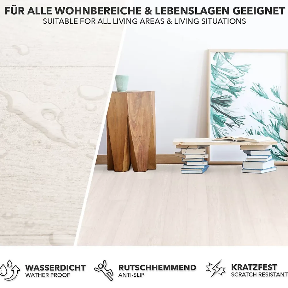 Floordirekt Dalle Pvc Garage<Revêtement de sol sur mesure Atlantic Pure Oak 009S 200 x 150 cm -