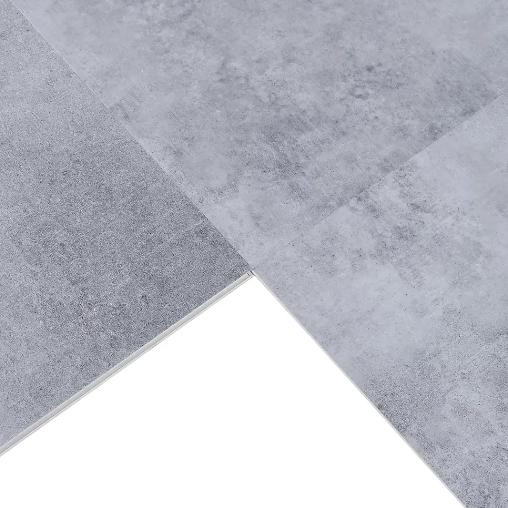 Neu.Holz Revêtement de sol vinyle SPC à clipser Aldire 10 planches 1,86 m² gris effet béton- Dalle Et Lame Pvc