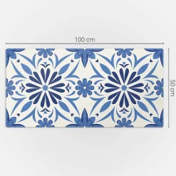 Wallfluent Lambris Mural<Revêtement Mural PVC 100x50 cm Motifs Végétaux En Carreaux 1 pièce