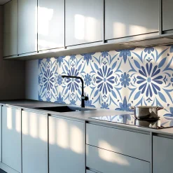 Wallfluent Lambris Mural<Revêtement Mural PVC 100x50 cm Motifs Végétaux En Carreaux 1 pièce