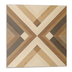 Wallfluent Revêtement Mural PVC 50x50 cm Motif Géométrique À Carreaux 4 pièces- Lambris Mural