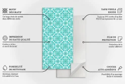 Wallfluent Revêtement Mural PVC 50x50 cm Motif Géométrique À Carreaux 4 pièces- Lambris Mural