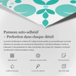 Wallfluent Revêtement Mural PVC 50x50 cm Motif Géométrique À Carreaux 4 pièces- Lambris Mural