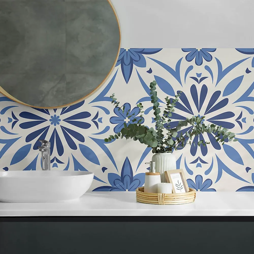 Wallfluent Lambris Mural<Revêtement Mural PVC 120x60 cm Motifs Végétaux En Carreaux 1 pièce