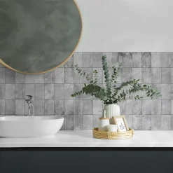 Wallfluent Lambris Mural<Revêtement Mural PVC 50x50 cm Texture De Mosaïque 4 pièces