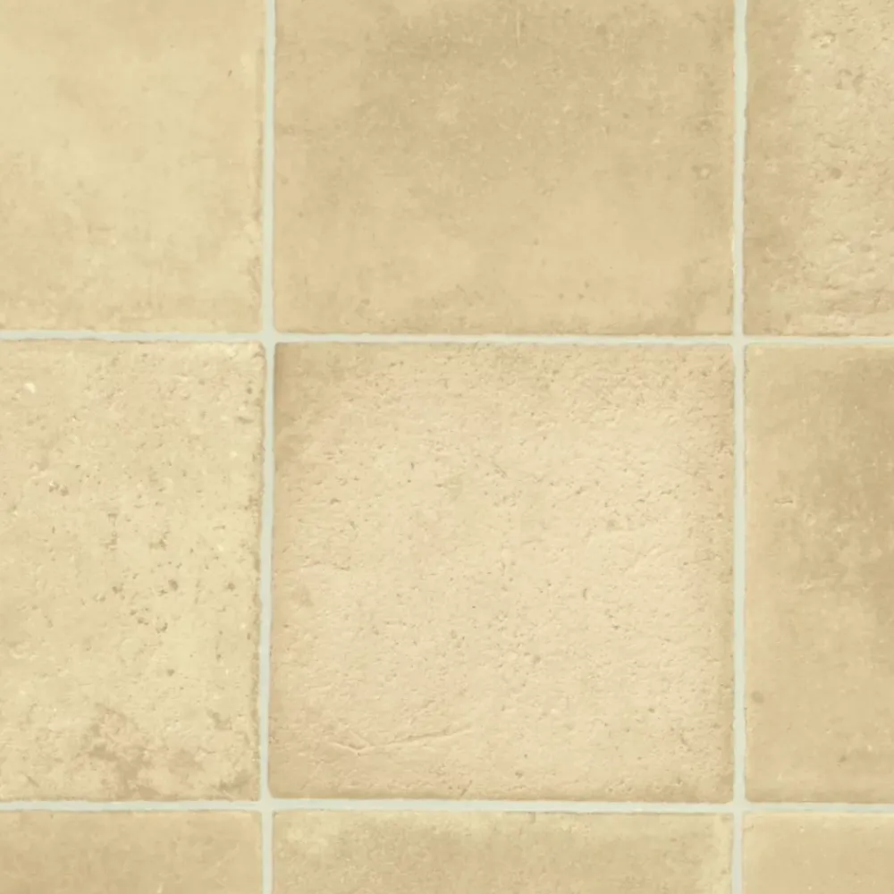 Tarkett Revêtement sol PVC Pluton effet carrelage 4m (vendu au m²)- Lino Sol Vinyle Pvc