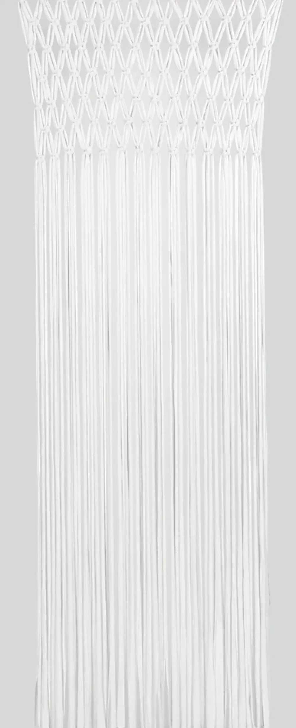 Jardiline Rideau de porte macramé bohème blanc L.200 x l.90cm- Moustiquaire Pour Porte