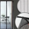 Avosdim Rideau Moustiquaire aimanté - L100 x H215cm - Noir- Moustiquaire Pour Fenêtre