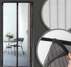 Avosdim Moustiquaire Pour Fenêtre<Rideau Moustiquaire aimanté - L130 x H215cm - Noir