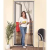 Rideau moustiquaire de porte en pvc gris 100 x h.220 cm- Moustiquaire Pour Fenêtre