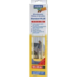 Rideau moustiquaire de porte en pvc gris 100 x h.220 cm- Moustiquaire Pour Fenêtre