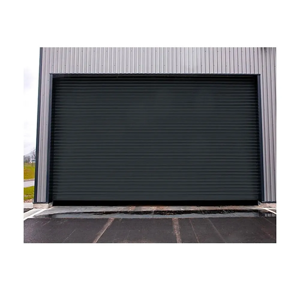 4M Rideau Métallique Gris RAL7016 Motorisé 220V Lames Pleines 9/10ème L5500 H2500 PREMIUM- Porte De Garage Enroulable