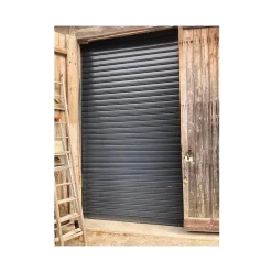 4M Rideau Métallique Gris RAL7016 Motorisé 220V Lames Pleines 7/10ème L1500 H1500 CLASSIC- Porte De Garage Enroulable