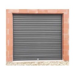 4M Rideau Métallique Gris RAL7016 Motorisé 220V Lames Pleines 9/10ème L5500 H1500 PREMIUM- Porte De Garage Enroulable