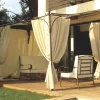 Couleurs Du Monde RIDEAUX D'OMBRAGE POUR PERGOLA PROVENCE- Moustiquaire Pour Tonnelle Et Pergola