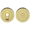 GoodHome Poignée De Porte<Rosace de fonction rond à visser à condamnation Duod effet laiton satin or Ø50mm