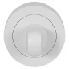 GoodHome Poignée De Porte<Rosace de fonction rond à visser à condamnation Duod mat blanc Ø50mm