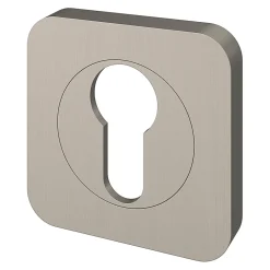 GoodHome Rosace de fonction rond à visser Duod effet nickel satin gris Ø52.5mm- Poignée De Porte