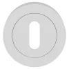 GoodHome Rosace de fonction rond à visser à serrure Duod mat blanc Ø50mm- Poignée De Porte