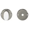 GoodHome Poignée De Porte<Rosace de fonction rond à visser à condamnation brillant argent Ø48mm