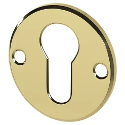 GoodHome Rosace de fonction rond à visser brillant or Ø48mm- Poignée De Porte