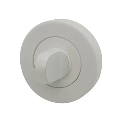Rosace de fonction rond à visser à condamnation Duod acier mat blanc Ø52mm- Poignée De Porte