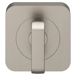 GoodHome Rosace de fonction rond à visser à condamnation Duod effet nickel satin gris Ø52.5mm- Poignée De Porte