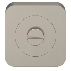 GoodHome Rosace de fonction rond à visser à condamnation Duod effet nickel satin gris Ø52.5mm- Poignée De Porte