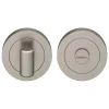 GoodHome Poignée De Porte<Rosace de fonction rond tube à visser à condamnation Duod effet nickel satin gris Ø50mm