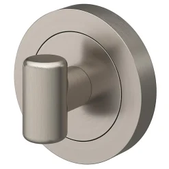 GoodHome Poignée De Porte<Rosace de fonction rond tube à visser à condamnation Duod effet nickel satin gris Ø50mm