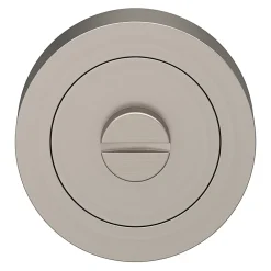 GoodHome Poignée De Porte<Rosace de fonction rond tube à visser à condamnation Duod effet nickel satin gris Ø50mm